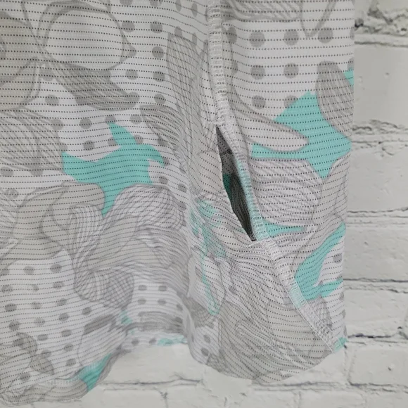 LULULEMON | floral polkadot cap sleeve sheer workout athletic top - Picture 3 of 6